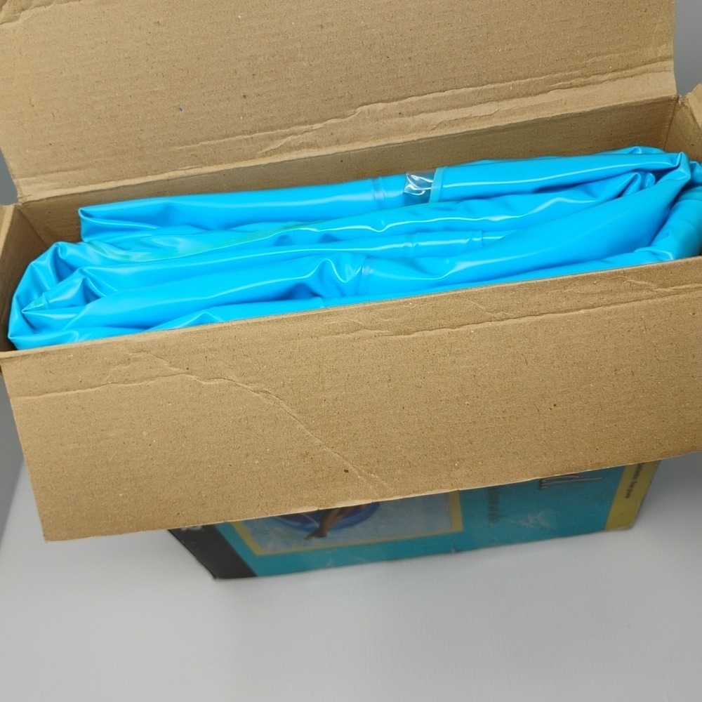 Joe Boxer Inflatable Pool Raft 72" x 72" Fun Island - New Inside, Box Has Wear - Picture 2 of 9